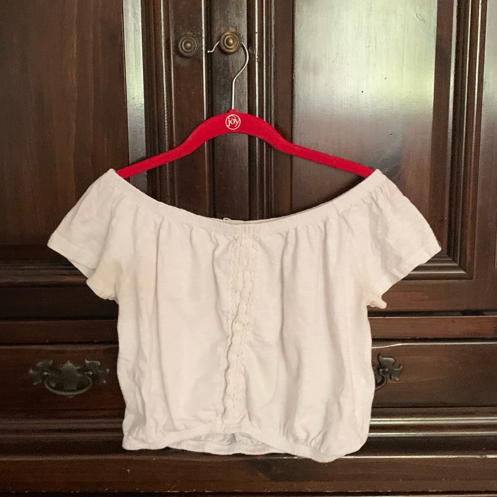 On or off the shoulder white top